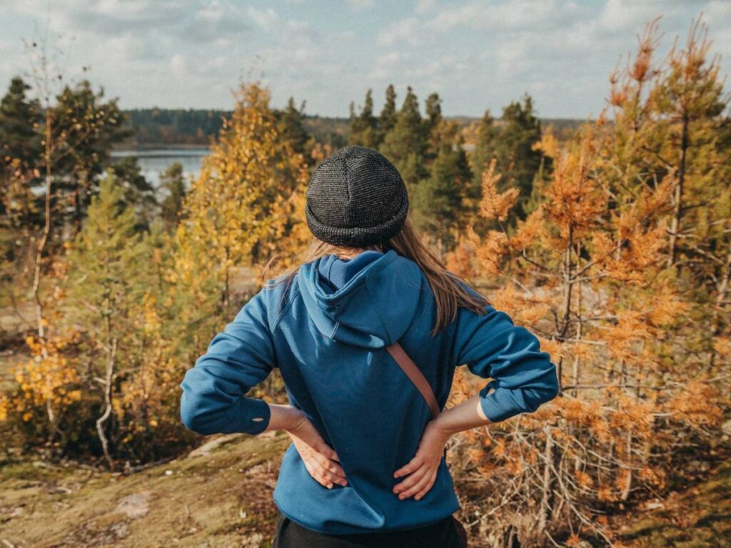 Female Hiker Looking at View