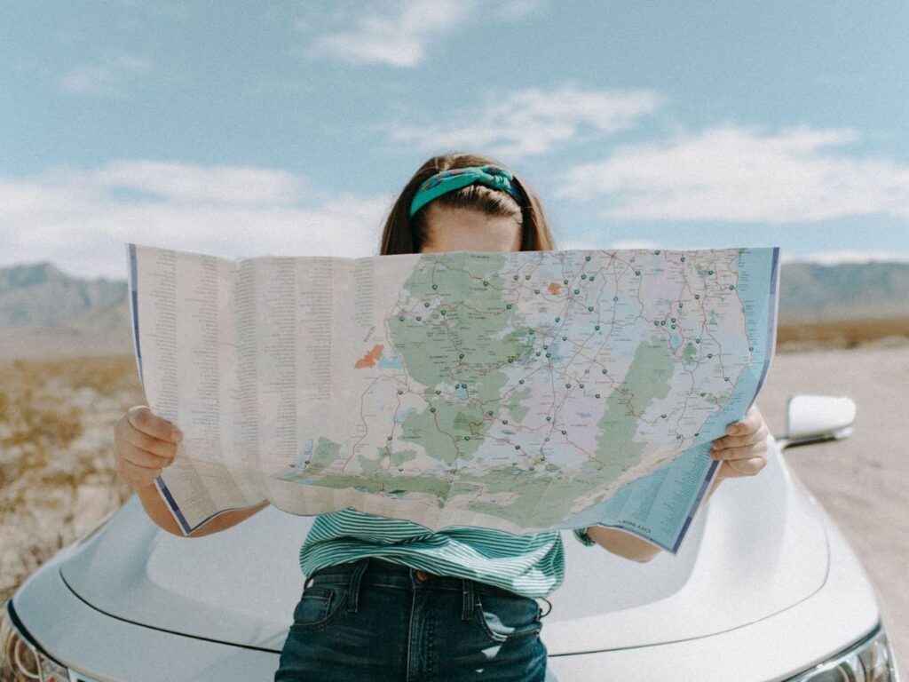 Woman Looking At The Map