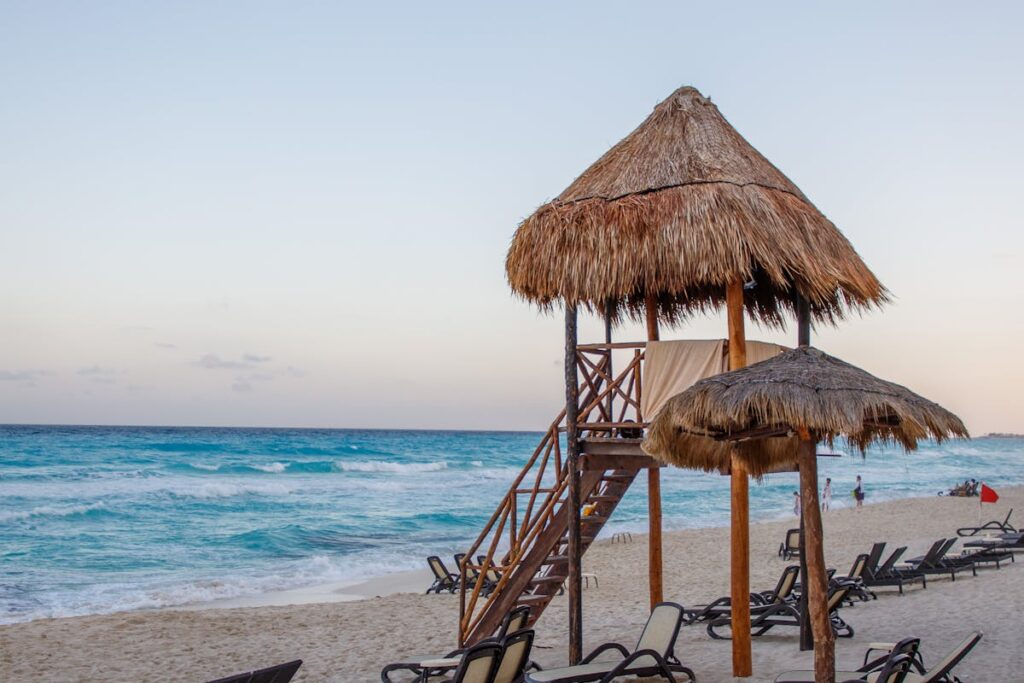 Sun Loungers on the Beach