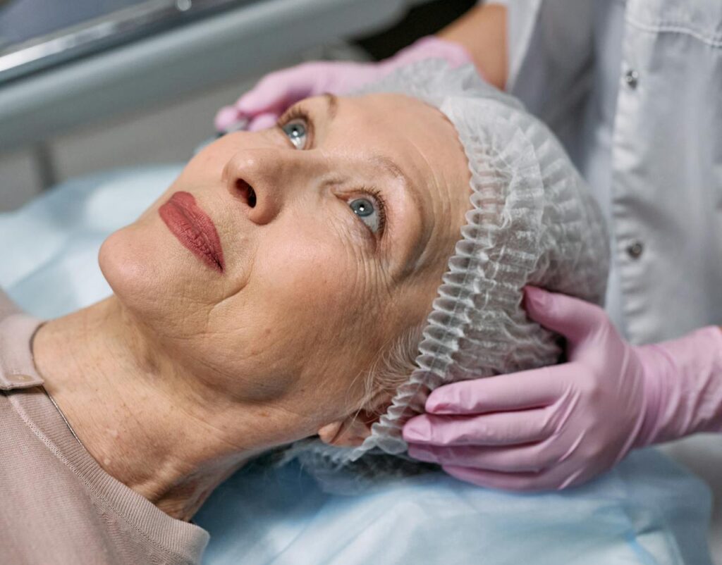 Lady Undergoing Cosmetic Surgery